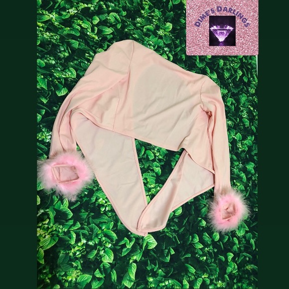 Pink Front Tied Long Sleeve Top - Picture 3 of 5